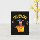 Biden April Fool’s Day Champ Politieke Humor Pro T Kaart (Gele Bloem)