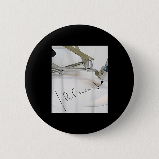 Biden Autopen Handtekening Grappig Ronde Button 5,7 Cm (Voorkant)