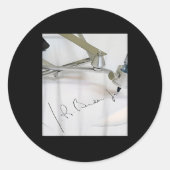 Biden Autopen Signature Funny Ronde Sticker (Voorkant)