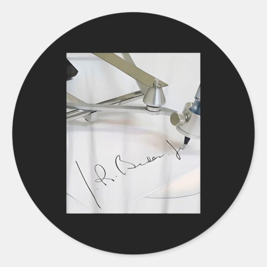 Biden Autopen Signature Funny  Ronde Sticker (Voorkant)