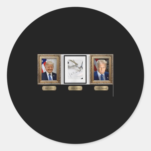 Biden Autopen Signature Ronde Sticker (Voorkant)