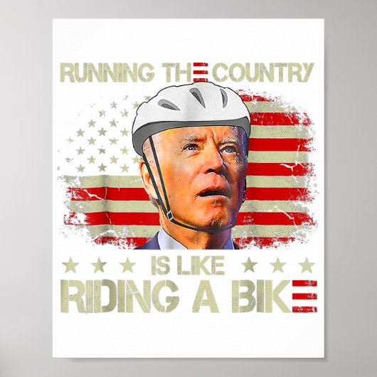 Biden Bike-fiets die het land runnen is net een ri Poster (Voorkant)