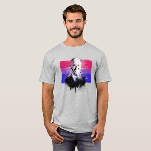 Biden Bisexual Pride T-shirt (Voorkant volledig)