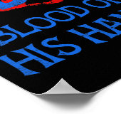 Biden bloed op zijn handen - breng Trump terug Bid Poster (Hoek)