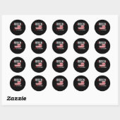 Biden bloed op zijn handen ronde sticker (Vel)