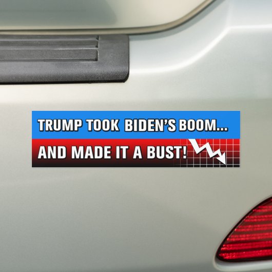 Biden Boom Trump-recessietarieven Bumpersticker (Op auto)