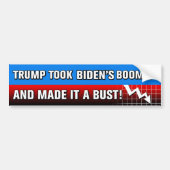 Biden Boom Trump-recessietarieven Bumpersticker (Voorkant)