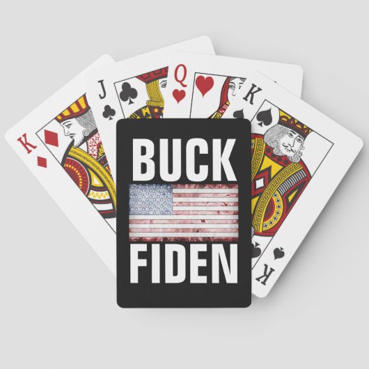 BIDEN BUCK FIDEN GRAPPIGE SPEELKAARTEN (Achterkant)