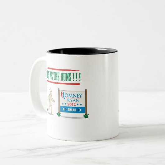 Biden Burrito-Mok in kleur Tweekleurige Koffiemok (Voorkant links)