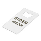 Biden Camouflage Creditkaart Flessenopener (Voorkant Gekanteld)