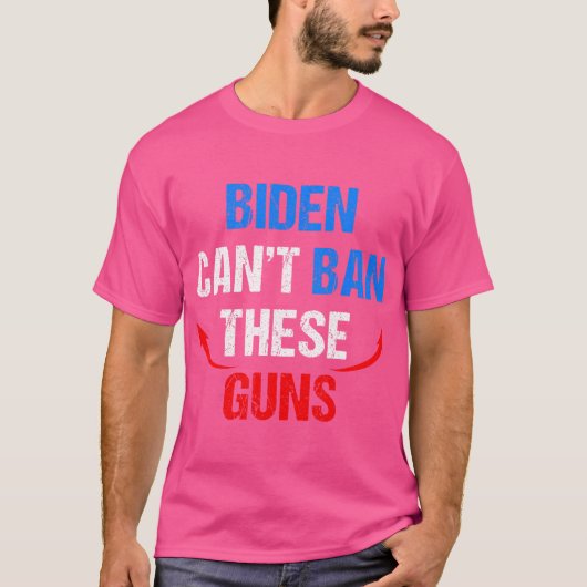 Biden Cant Ban Deze Pistolen Funny Fitness Gym Ant T-shirt (Voorkant)