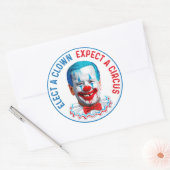 Biden clown gezicht anti Biden Pro Trump 2024 Ronde Sticker (Envelop)