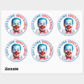 Biden clown gezicht anti Biden Pro Trump 2024 Ronde Sticker (Vel)