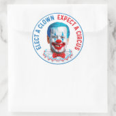 Biden clown gezicht anti Biden Pro Trump 2024 Ronde Sticker (Tas)