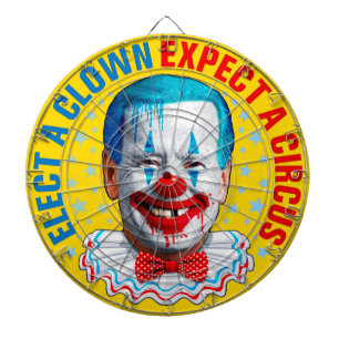 Biden clown gezicht Grappige anti Biden pro troef  Dartbord