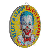 Biden clown gezicht Grappige anti Biden pro troef Dartbord (Voorkant Links)