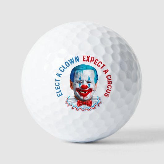 Biden clown gezicht grappige anti Biden pro troef  Golfballen (Voorkant)