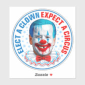 Biden clown gezicht Grappige Biden Pro troef 2024 Sticker (Vel)