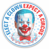 Biden clown gezicht Grappige Biden Pro troef 2024 Sticker (Voorkant)