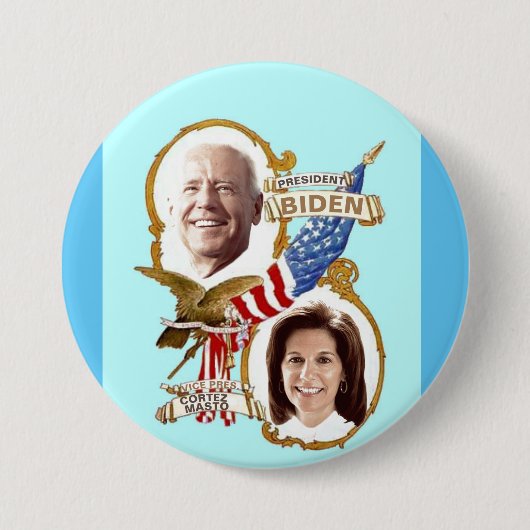 Biden/Cortez Masto 2020 Ronde Button 7,6 Cm (Voorkant)