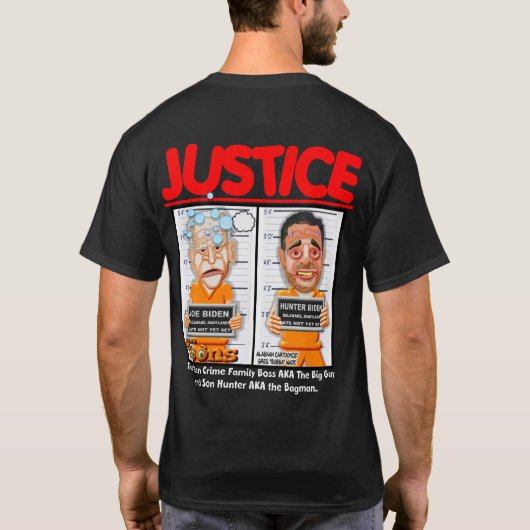 BIDEN CRIME FAMILIY JOE & HUNTER BIDEN T-Shirt (Achterkant)