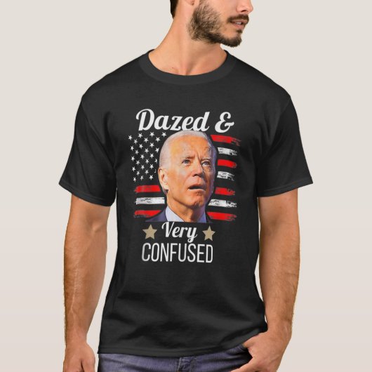 Biden Dazed en zeer verwarde Tiedye Funny Anti Jo T-shirt (Voorkant)