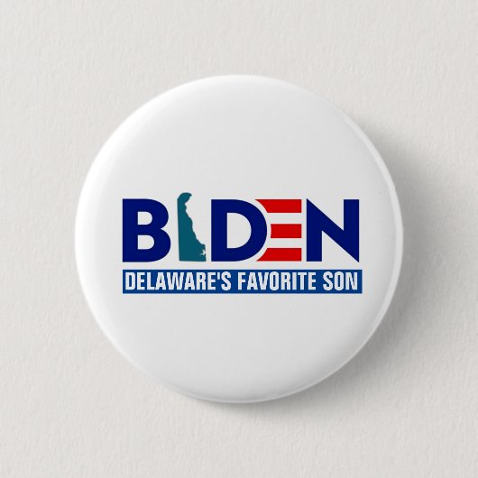 Biden: De favoriete zoon van Delaware Ronde Button 5,7 Cm (Voorkant)
