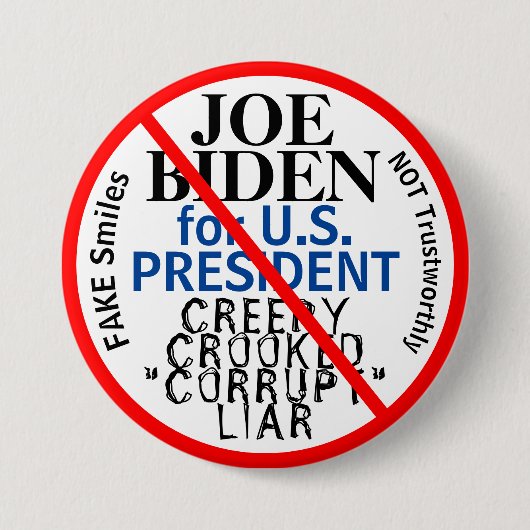 Biden Democrati Ronde Button 7,6 Cm (Voorkant)