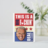 Biden - Dit is een Big F'n Deal. Briefkaart (Staand voorkant)