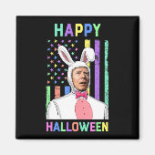 Biden Easter Happy Halloween Bunny Joe Paasvlag Magneet (Voorkant)