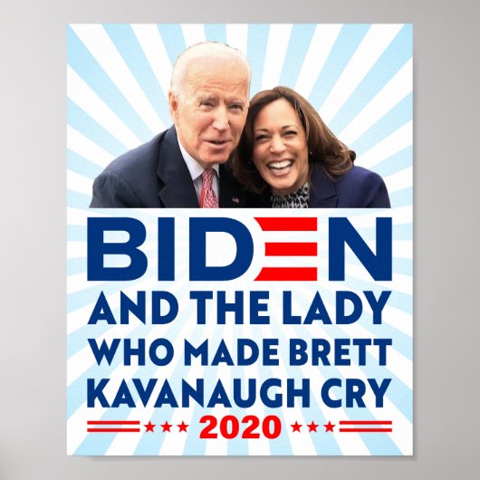 biden en de dame die brett kavanaugh aan het huile poster (Voorkant)