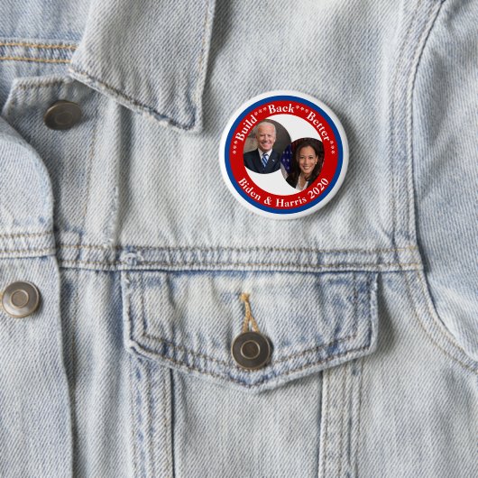 Biden en Harris - Bouwen beter 2020 Ronde Button 5,7 Cm (In situ)
