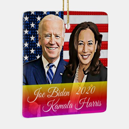 Biden en Harris Keepomwille Souvenir 2020 Keramisch Ornament (Rechts)