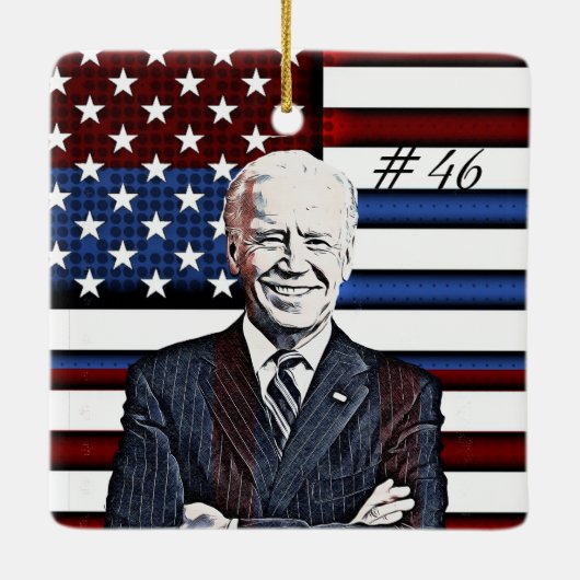 Biden en Harris Keepomwille Souvenir 2020 Keramisch Ornament (Achterkant)