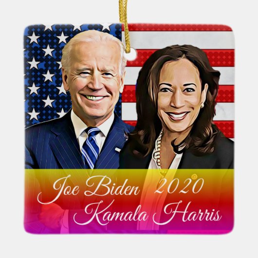 Biden en Harris Keepomwille Souvenir 2020 Keramisch Ornament (Voorkant)