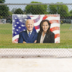 Biden en Harris Outdoor Spandoek