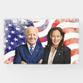 Biden en Harris Outdoor Spandoek (Horizontaal)
