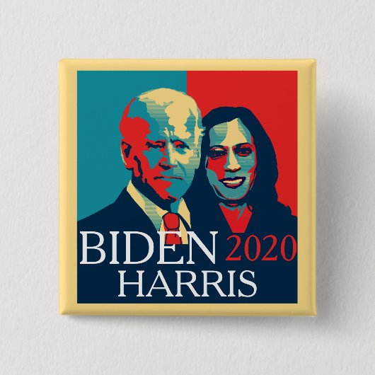 Biden en Harris Vierkante Button 5,1 Cm (Voorkant)