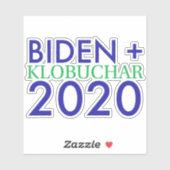 Biden en Klobuchar 2020 Vinyl Sticker (Vel)