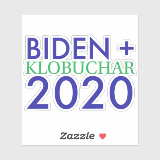 Biden en Klobuchar 2020 Vinyl Sticker (Vel)