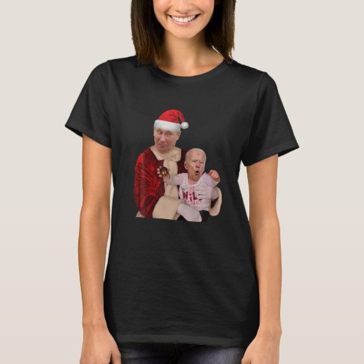 Biden en Poetin KerstKerstmis - Grappig kerstfeest T-shirt (Voorkant)