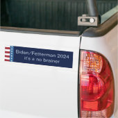 Biden Fetterman 2024 is een no Brainer Biden Bumpersticker (Op Truck)