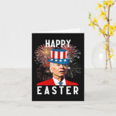 Biden Gelukkig Pasen Voor Grappig 4 Juli Kaart (Gele Bloem)