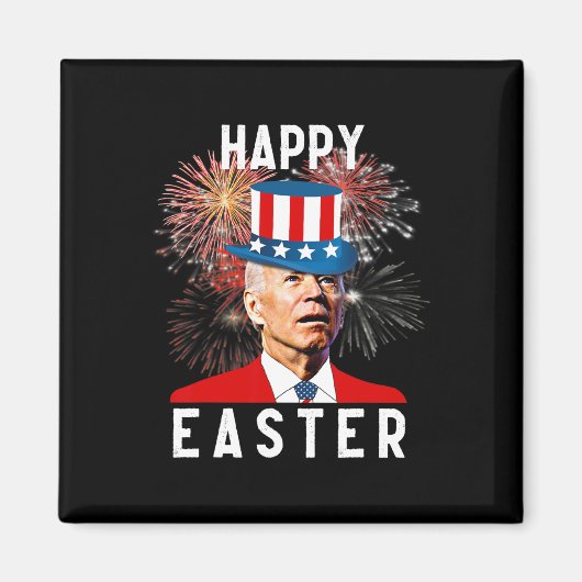 Biden Gelukkig Pasen Voor Grappig 4 Juli Magneet (Voorkant)