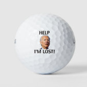 Biden Golf Balls Grappig Verward Biden Help In Los Golfballen (Voorkant)