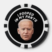 BIDEN GRAPPIGE POOP Poker Chip (Voorkant)