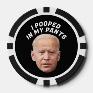BIDEN GRAPPIGE POOP Poker Chip