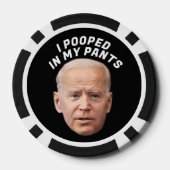 BIDEN GRAPPIGE POOP Poker Chip (Achterkant)