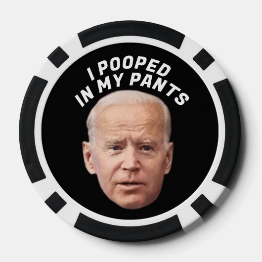 BIDEN GRAPPIGE POOP Poker Chip (Achterkant)