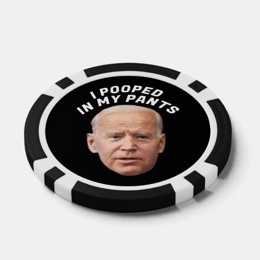 BIDEN GRAPPIGE POOP Poker Chip (Enkel)